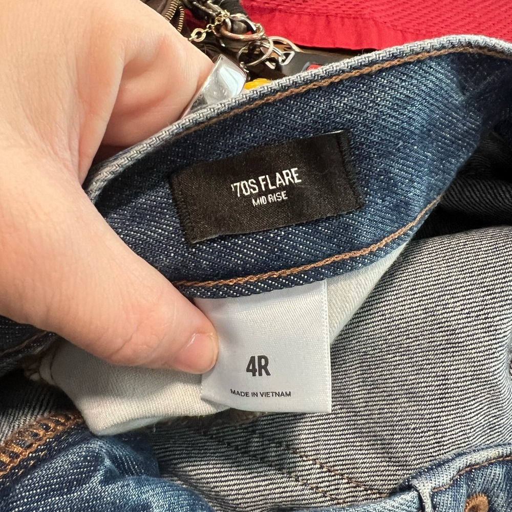 Express mid rise 70s flare jeans